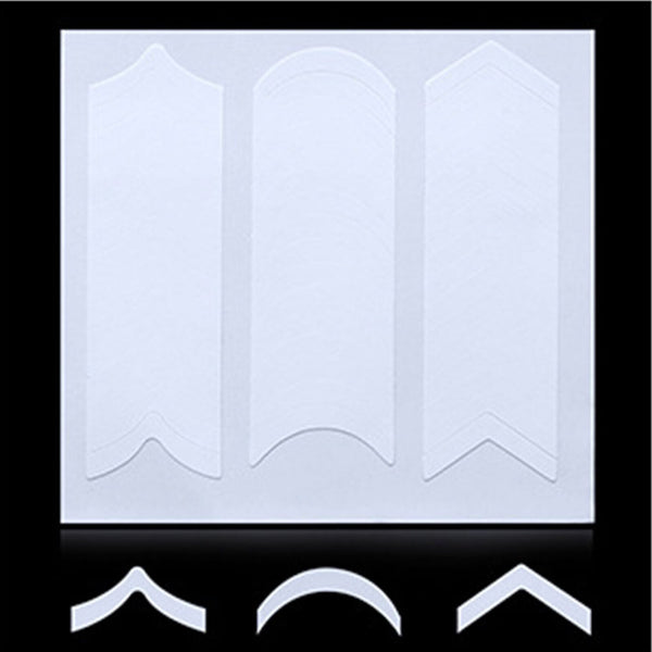 10Sheets French Tip Nail Decoration Strip Sticker Stencil Guides Manicure Art AU