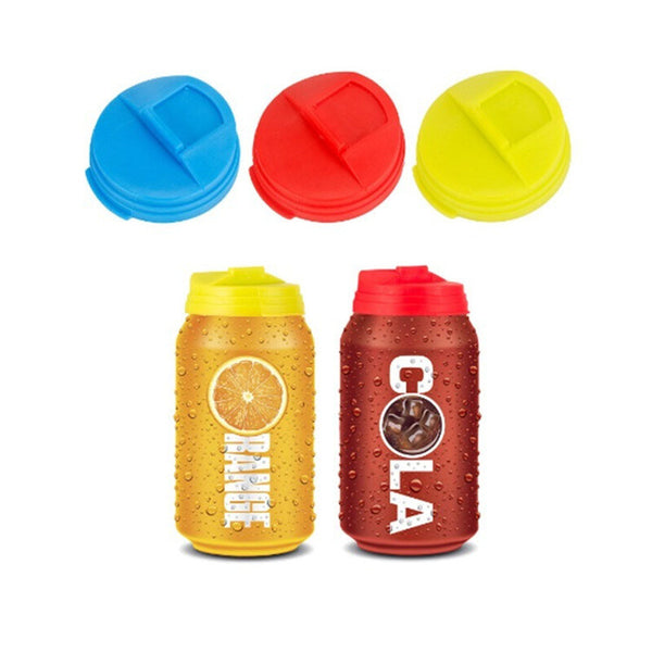 6PCS Beverage Can Lid Caps Reusable Soda Drink Covers Can Sealer Protectors