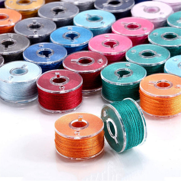 100PCS Multicolor Thread Spools Sewing Machine Bobbins Thread Embroidery AUS NEW