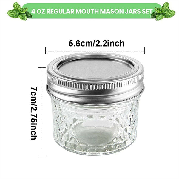 Up 120Pcs Glass Jars with Lid Small Food Candy Storage Mason Jam Bottle Containe