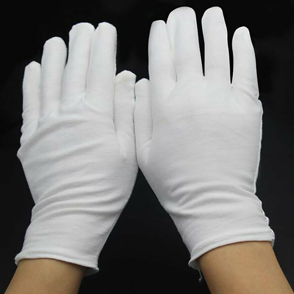 5 Pairs Handling Work Hands Protector Soft Costume Jewellery Cotton White Gloves