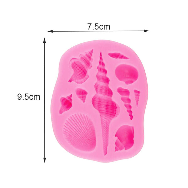 Ocean Sea Shell Silicone Fondant Mould Cake Sugar Craft Icing Baking Mold