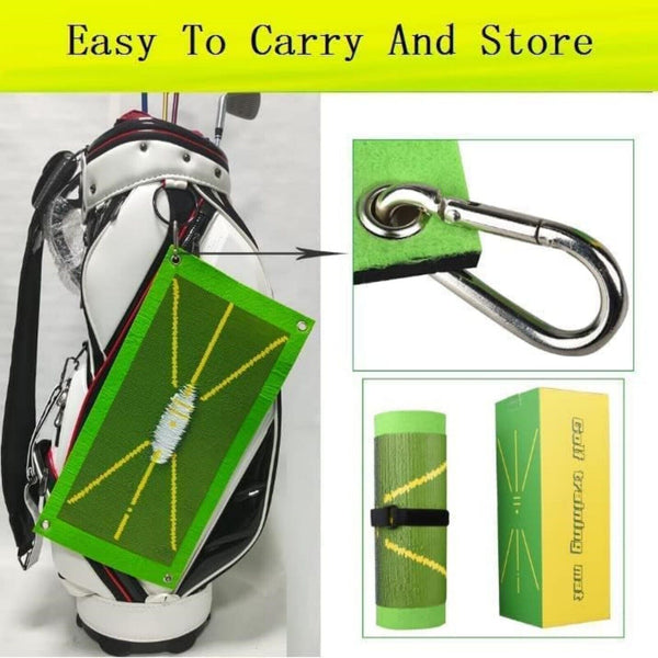 Golf Training Mat for Swing Detection Batting Golf Divot Grass Mat Set Portable