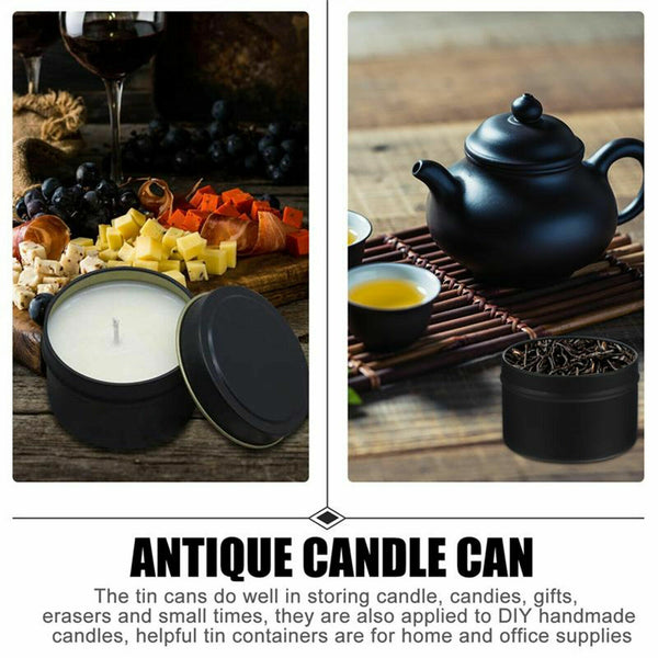 16-160X Candle Making Tins Candle Jars 100ml Metal For Wax Soy Making Container
