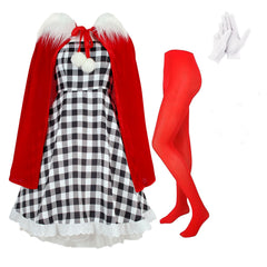 Cindy Lou Who Costume Grinch Costume Kids Adults Dress Cape Wig Book Week Outfit