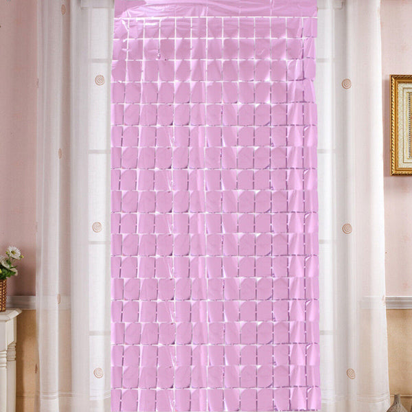 2m Rectangle Square Foil Tinsel Curtain Shimmer Backdrop Party Sequin Metallic