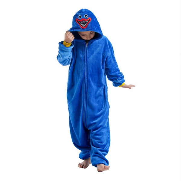 Huggy Wuggy costume blue Poppy Playtime kigurumi onesie for Book Week 2026