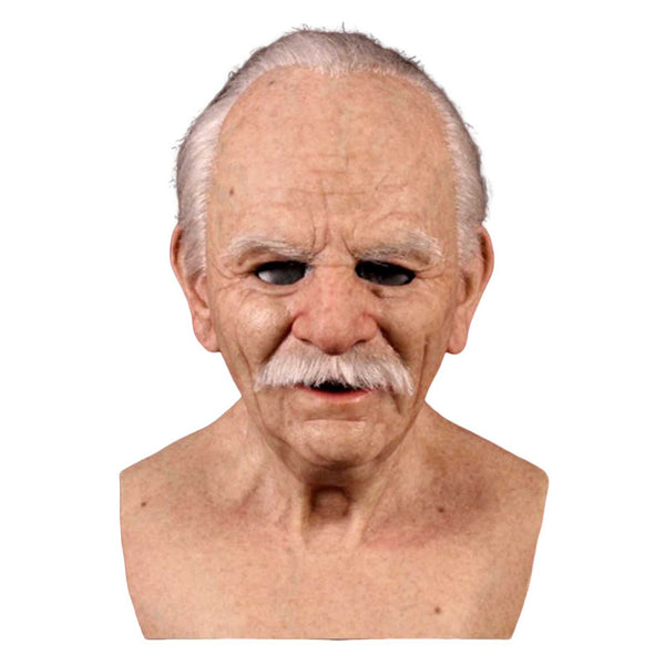 Bald Old Man Wrinkle Mask Latex Halloween Party Cosplay Disguise Face Mask Props