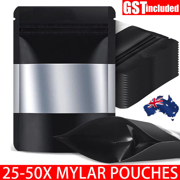 50X 9x13cm Aluminum Foil Mylar Food Packaging Zip Seal Bags Stand Up Pouches Bag