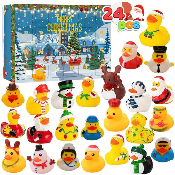 24 Days Countdown Rubber Ducks Christmas Advent Calendar Kids Toy Xmas Blind Box