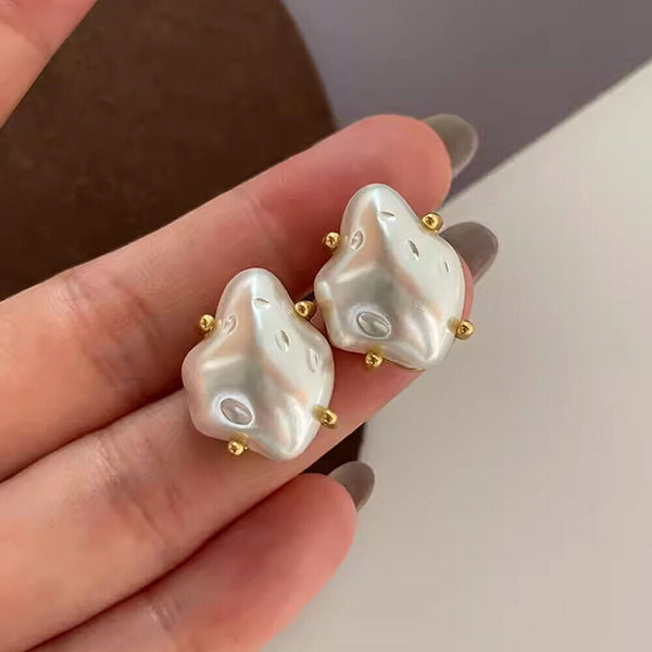 Vintage Irregular Earrings for Women Retro Studs Statement Jewelry Fashion Gift