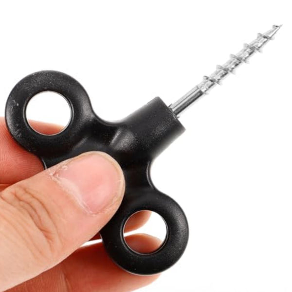 8pcs Screw Tent Stakes Black for Camping Hiking Backpacking Canopy Outdoor AUS