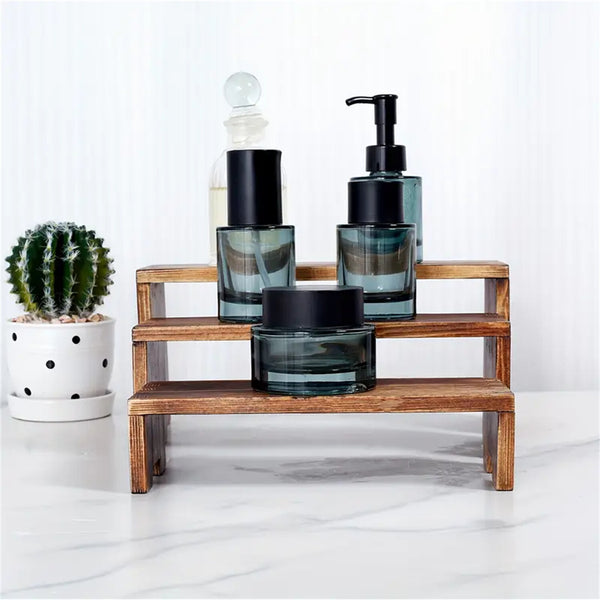 3 Tier Wooden Display Riser Cupcake Perfume Organizer Stand