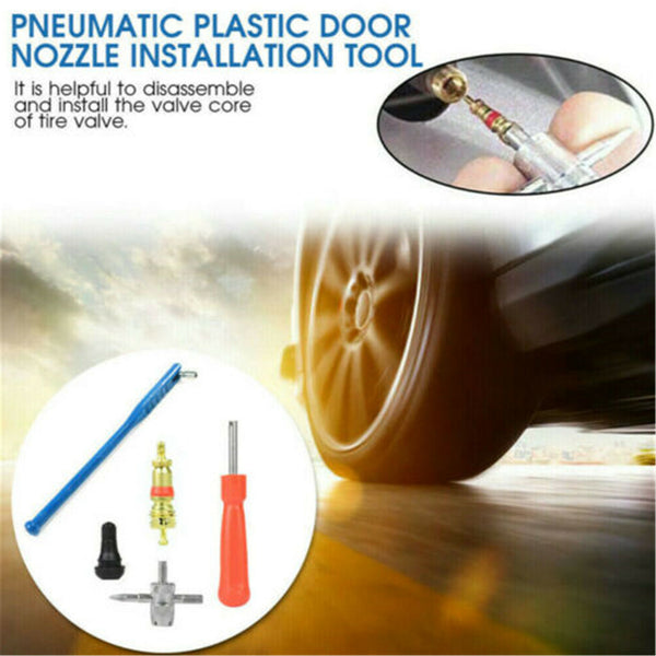 43PCS Car Tyre Valve Repair Tool Kit Valve Core Remover Stem Puller Installer Set