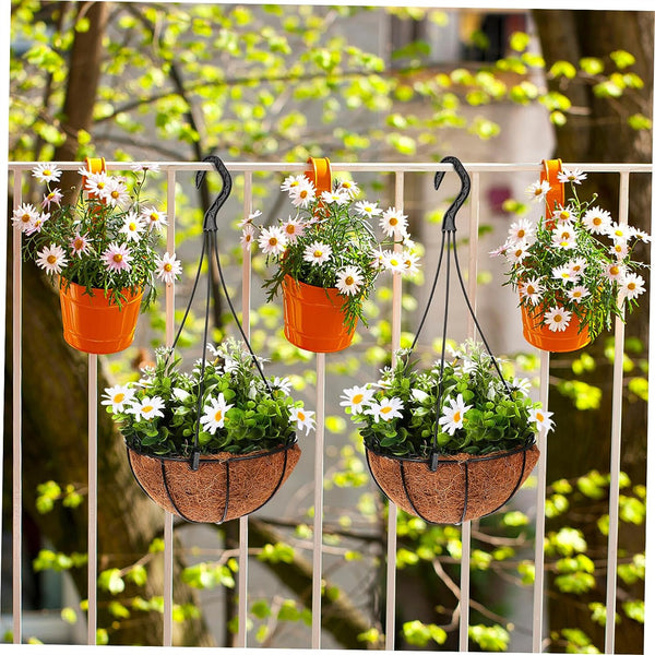 100pcs Hanging Basket Pot Hooks 36cm | 3-Prong Plant Hangers for Flower Pots