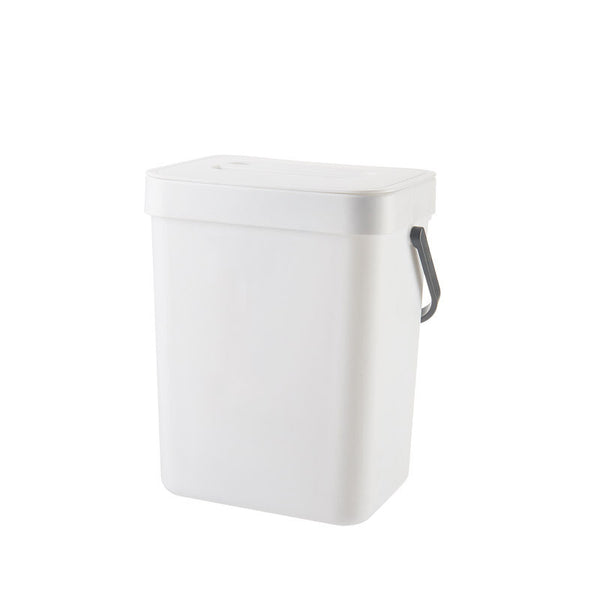 2pcs Wall Mounted Trash Can with Lid | Hanging Kitchen & Bathroom Waste Bin 3L