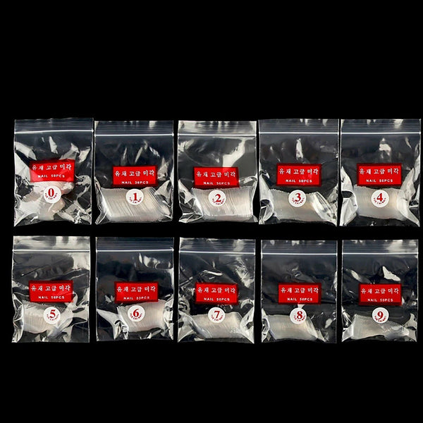 500PCS Fake French Nail Tips Clear Stiletto False Gel Pointy Art Acrylic AUS