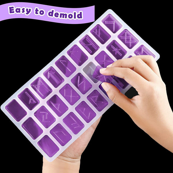 3 pcs Runes Symbol Silicone Pendant Making Mold Resin Epoxy Casting Mould DIY AU