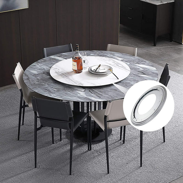 2PCS 12 Inch Lazy Susan Turntable Bearing Rotating Swivel Plate Heavy Duty Silver
