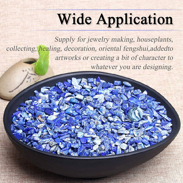 UP 1KG Lapis Lazuli Crystal Chips Small Blue Natural Gemstone Polished Stones AU