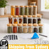 Glass Spice Jars 24 Pack – Airtight Bamboo Lid Spice Jar Set with Labels & Funnel