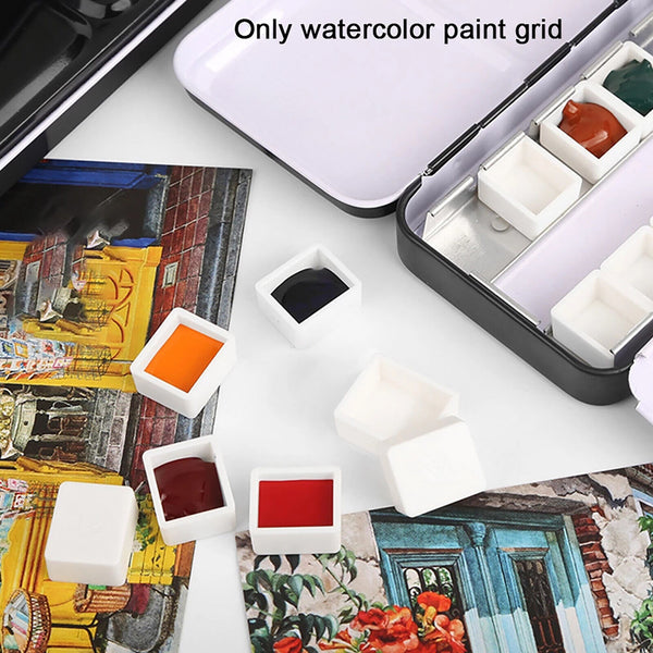 UP 240PCS Watercolor Artist Empty Pan Half Pans For Painting Palette Grid Pan AU