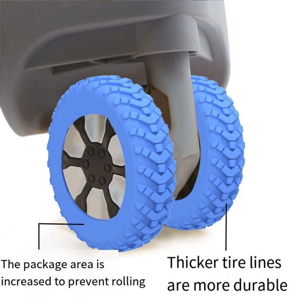 16PCS Silicone Wheel Protection Covers Luggage Extend Suitcase Wheels Lifespan