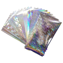 20pcs Reflective DIY Fishing Lure Sticker Holographic Adhesive Film Flash Tape
