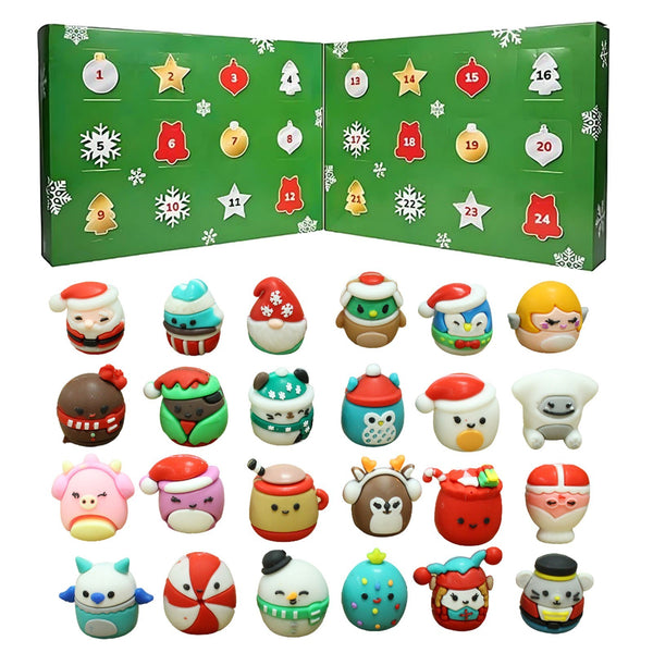Kids advent calendar 2026 toy advent calendar open with 24 mini Christmas figures
