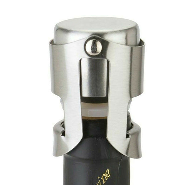 Wine Champagne Stopper Stainless Steel Reusable Sparkling Plugs Bottle Sealer AU