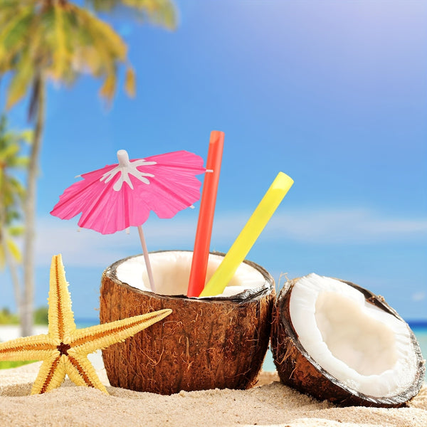 50-500pcs Cocktail Umbrella Fruit Picks Party Drinks Bar Parasols Hawaii Sticks