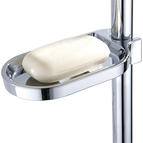 Adjustable Rail Slide Bathroom Bath Shower Soap Dishes Holder For 25 mm Hole AU