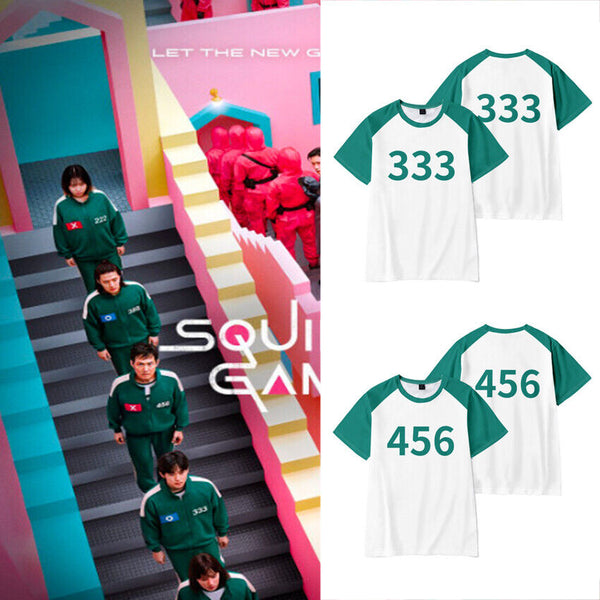 Squid Game 456 333 Cosplay Squid Season 2 Survival Game T-Shirt Costume Party