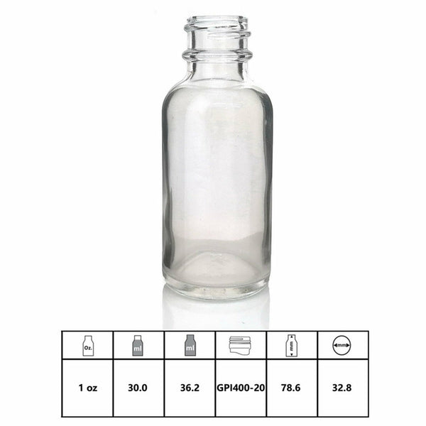 10-40X 30ml Clear Glass Liquid Pipette Bottle Eye Dropper Aromatherapy Essential