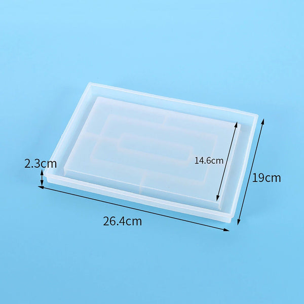 Silicone Mold Large Square Plate Epoxy Resin Mould Planter Tray Craft DIY AUS