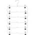 2PCS 6 Tier Skirt Hangers with Clips Multi Layer Pants Hangers Space Saving Closet Organiser