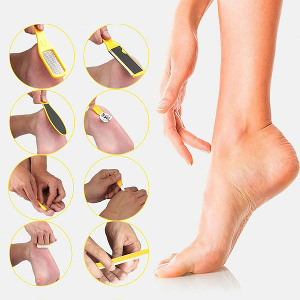 8/10X  Manicure Foot Rasp File Hard Dead Skin Remover Pedicure Peeling Tools Kit