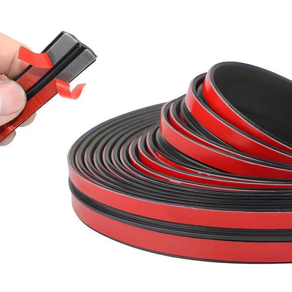 3 Pack 5M Car Window Trim Rubber Seal Strip – Self Adhesive Weatherstrip for Windshield and Door Sealing