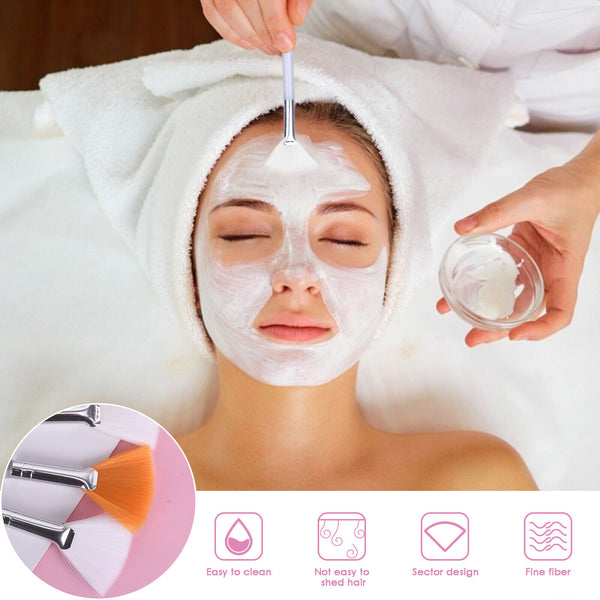 20PCS Fan Brushes Facial Brushes Soft Makeup Brush Cosmetic Applicator Tools AU