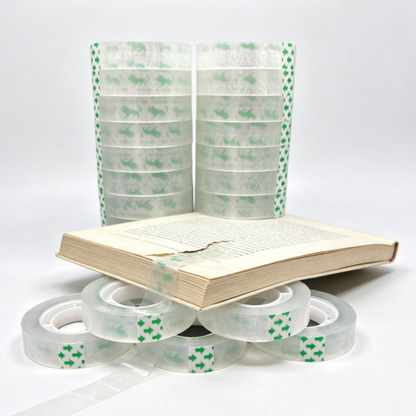 60 Rolls Clear Transparent Stationery Tape 8mm x 30M Office Adhesive Tape