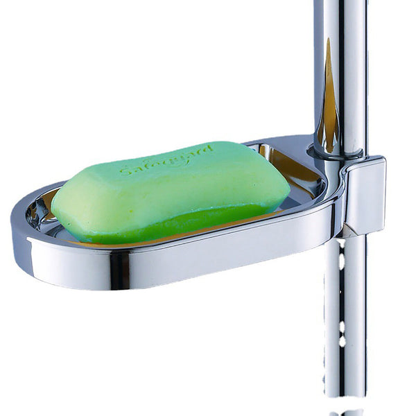 Adjustable Rail Slide Bathroom Bath Shower Soap Dishes Holder For 25mm Hole