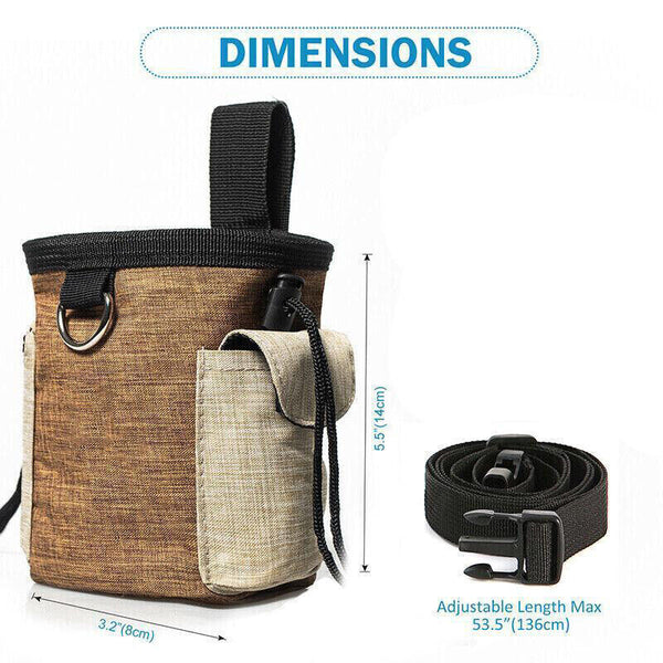 Puppy Pet Dog Obedience Training Treat Bag Feed Pouch Garbage Collection Bag AU