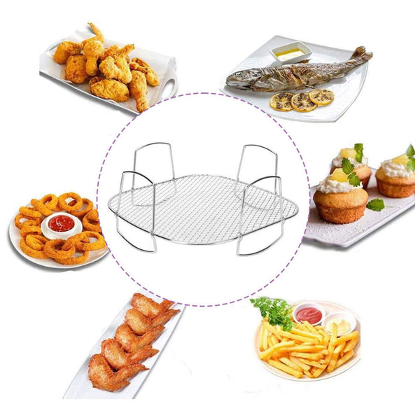 Air Fryer Rack Kitchen Grill Air Fryer Accessories Baking Tray Grill Holder AU