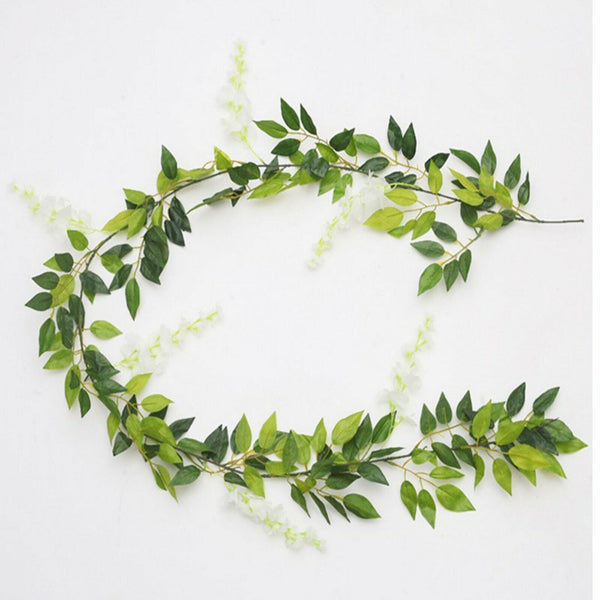 1.8M Artificial Silk Wisteria Leaf Hanging Flower Floral Garland Vine Wedding AU