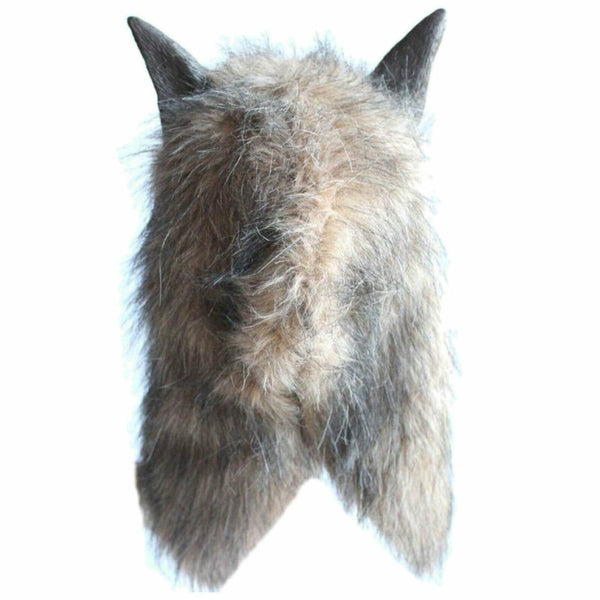 Wolf Head Mask Latex Creepy Halloween Cosplay Animal Theater Adult Costume Dress