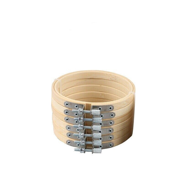 10PCS Bamboo Embroidery Hoops Ring Sewing Frame Cross Stitch Craft Wedding Xmas