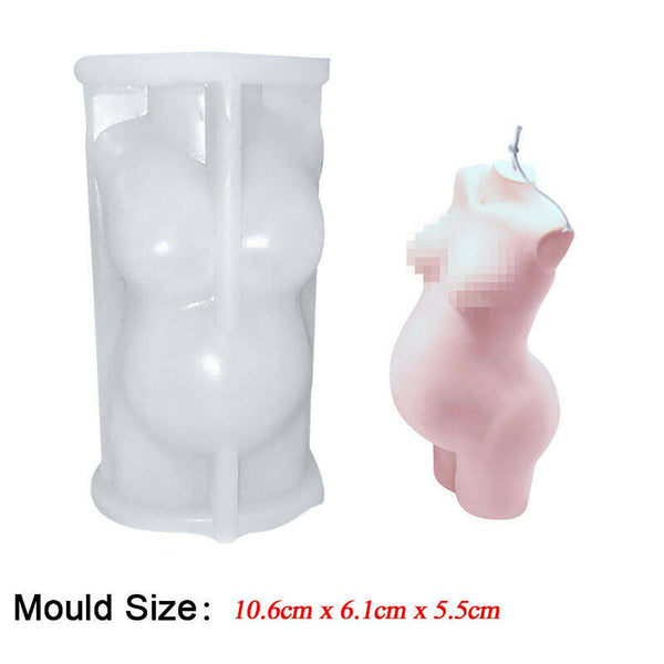 3D Body Candle Mould Creative Silicone Soap Wax Human Mold Female Design Art AU