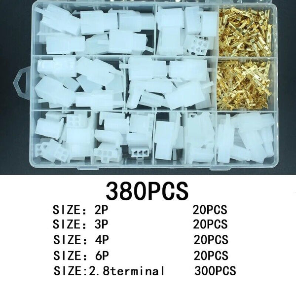 380pcs Automotive Electrical Wire Connectors Kit 2 3 4 6 Pin Cable Terminal Plug