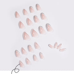 24pcs Fake Nails Reusable Stick On Nails Press on Full Cover False Nail Tips