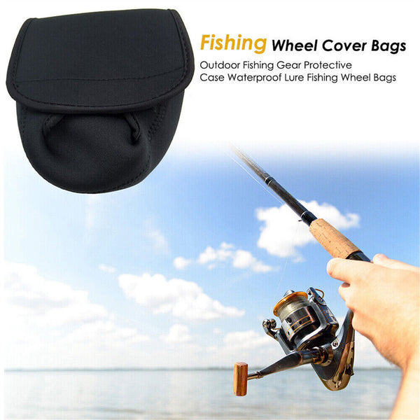 Fishing Reel Bag Waterproof Neoprene Case Cover for Spinning Reel Pouch NEW AUS